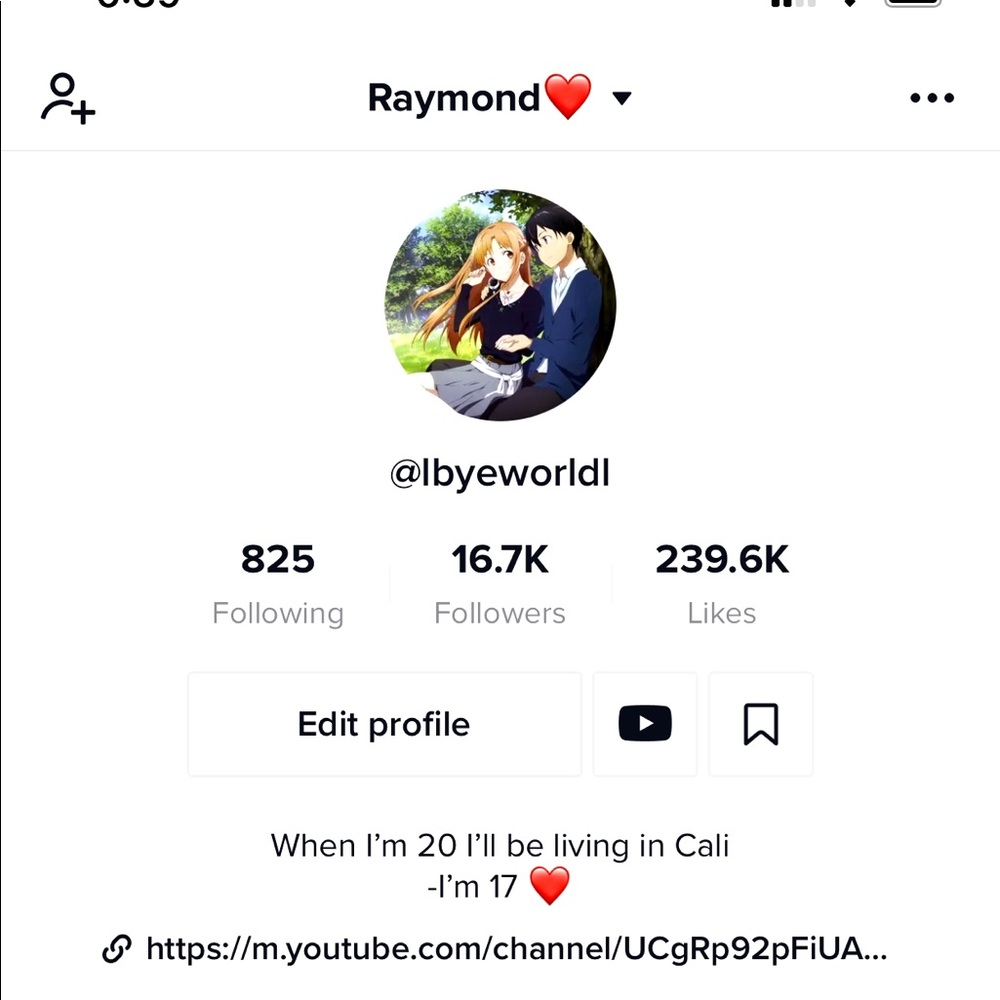 Selling tiktok account 16.7k followers
